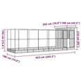 thumbnail image 2 of vidaXL Aviary with Extension Silver 623x203x216 cm Steel, 2 of 5