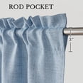 thumbnail image 3 of NICETOWN Valance Curtains for Kitchen, Semi sheer Light Filtering Linen Valance for Bathroom & Kitchen, Rod Pocket Rustic Soft Linen Valance, Stone Blue, 1 Panel, 3 of 8