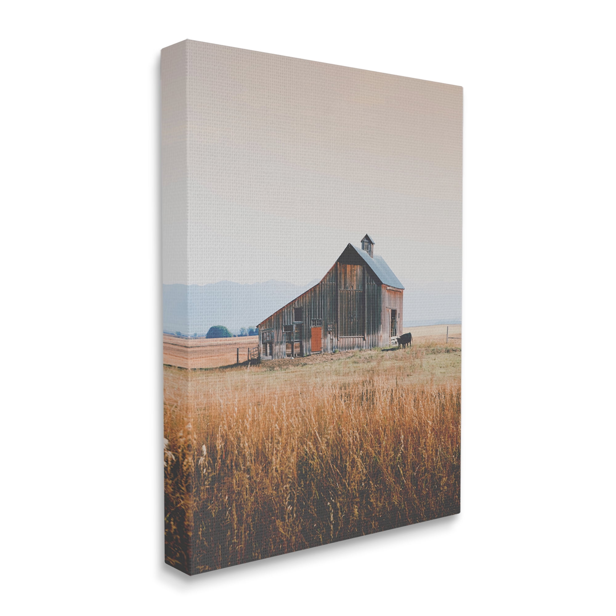 Stupell Industries Rural Barn Landscape Nature Photography Gallery Wrapped Canvas Print Wall Art, 24 x 30
