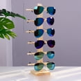 thumbnail image 1 of Lishi Exquisite Wood Sunglasses Display Stand - Prevent Slipping, Easy to Install | 6 Pairs Single Row | Ideal for Home & Optical Store, 1 of 5