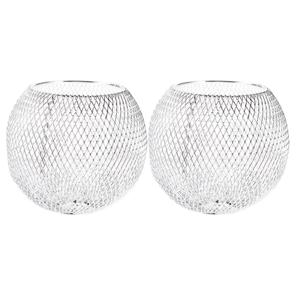 Raindrops 2pcs Handwoven Ceiling Light Shade Metal Cage Lampshade Iron Wire Decorative Pendant Lamp Shade For Bedroom Dining Room Living Room