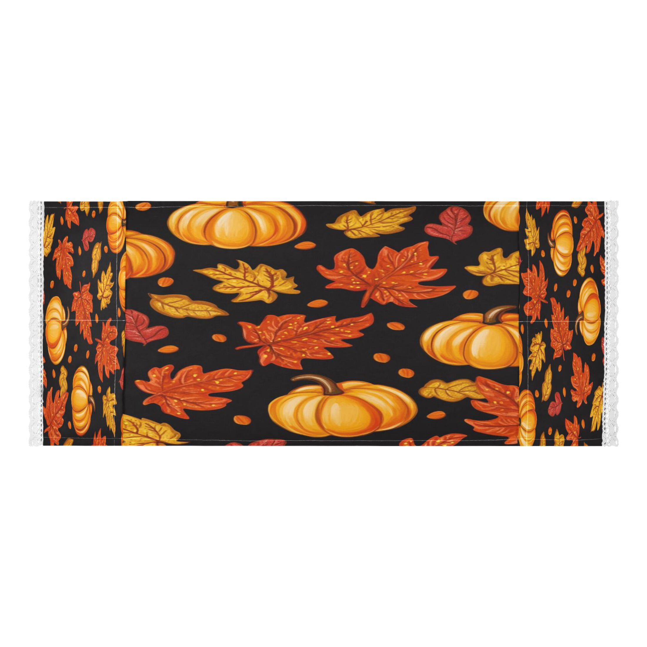Pumpkin Leaf Fall AutumnWasher and Dryer Covers Dust-Proof and Oil Resistant Fridge Cover with 4 Storage Pockets Washing Machine Top Cover for Laundry Kitchen Home 51.2 x 22 In