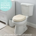 thumbnail image 4 of Bath Bliss Extra Soft Vinyl Standard Round Toilet Seat in Beige, 4 of 7