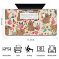 thumbnail image 5 of Long Mouse Pads for Desk,Pomeranian Dogs and Pioneer Flower Desk Mats on Top Of Desks, Desk Mouse Pad Extra Large with 3mm Non-Slip Base and Stitched Edge for Gaming,Office,Work,Home 47.3"x23.6", 5 of 6