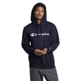 thumbnail image 4 of Champion Men's Powerblend Pullover Fleece Hoodie, Standard Unisex Fit, Midweight Fleece, Script Logo,Sizes S-4X, 4 of 9