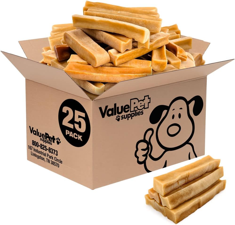 Valuebull Yak Cheese For Dogs, Premium Chhurpi Chews, Large, 25 Count