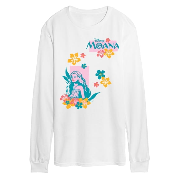 Moana Live Action - Floral Portait - Men's Long Sleeve Graphic T-Shirt