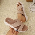 thumbnail image 2 of Daiosportswear Women's Sandals with Arch Support Comfortable Orthopedic Platform Plantar Fasciitis Slides Slippers Beige, 2 of 6