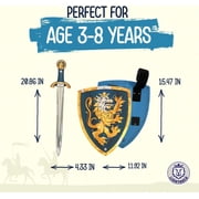 Liontouch - Noble Knight Foam Sword & Shield For Boys, Blue - Age 3-8 years | Safe Medieval Set For Pretend Play, Dress Up & Costumes
