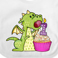thumbnail image 4 of Inktastic Dragon Cupcake 1st Birthday Boys or Girls Baby Bib, 4 of 4