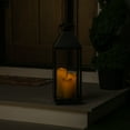 thumbnail image 3 of Northlight Lantern with Flameless LED Candles - 24" - Gold and Brushed Black, 3 of 9