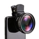 thumbnail image 1 of Profesional 0.45X 49UV Súper Gran Angular + Lente Macro HD 2 en 1 Lente Universal Clip 37mm Lente de teléfono móvil para iPhone Android, 1 of 5