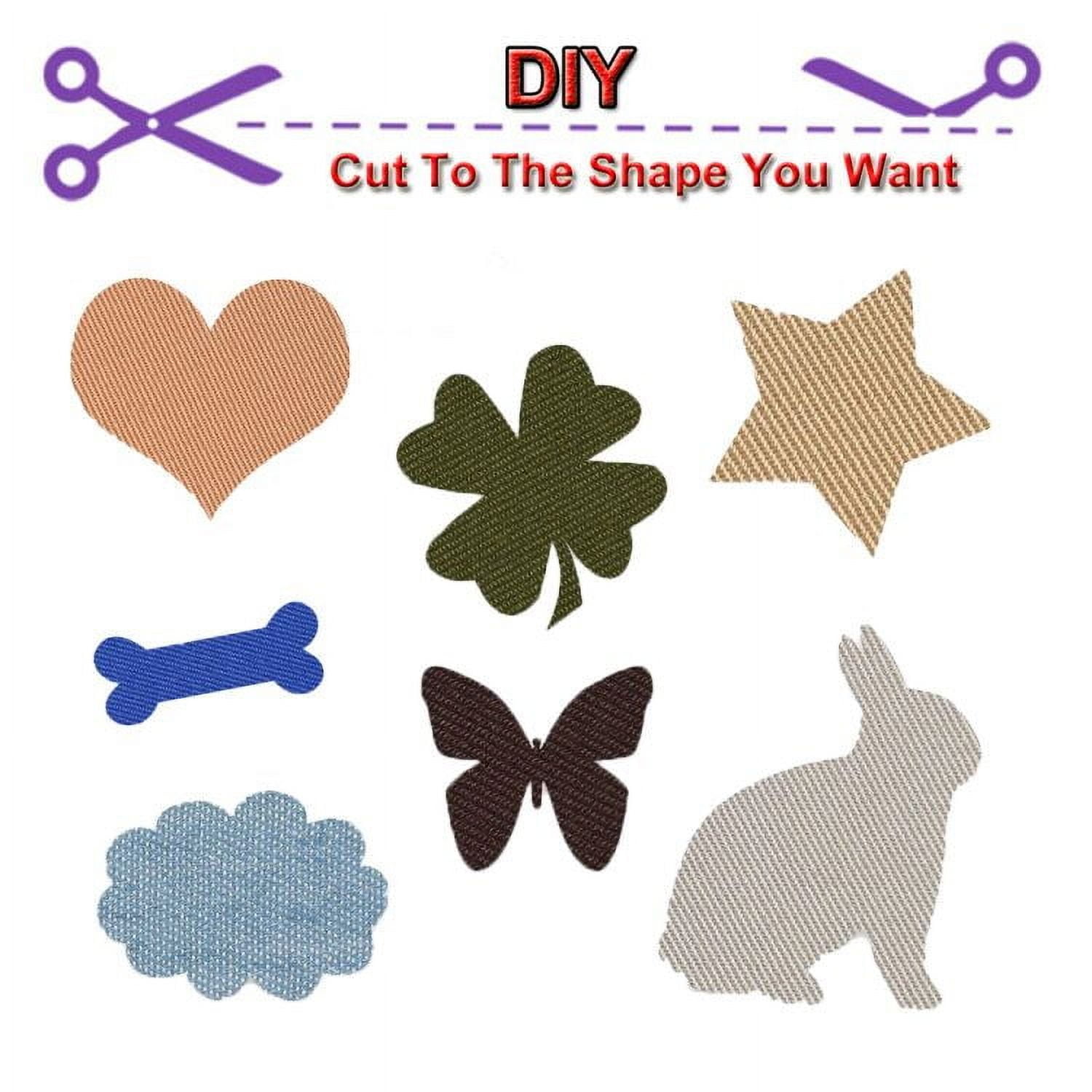 52 PCS Ultra thin Iron On Patches, Iron-on or Sewing, Decoration Patch, No-Sew Shades Patches for Clothing Jeans, Pants, Jeans, Jackets,26 Colors, 2 PCS Per Colors (12.5 x 9.5cm)