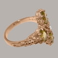 thumbnail image 4 of LBG British Made 10k Rose Gold Cubic Zirconia & Peridot Womens Statement Ring - 33 size options - Size 5, 4 of 6