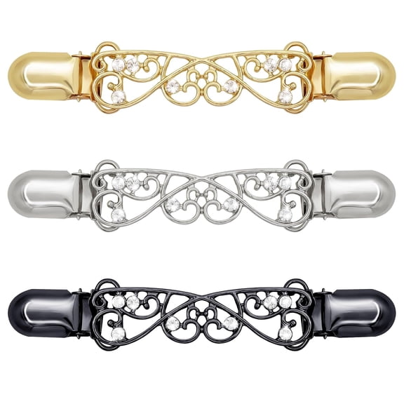 3Pcs Adjustable Clothing Clips - Dress Back Cinchers and Sweater Clips for Women