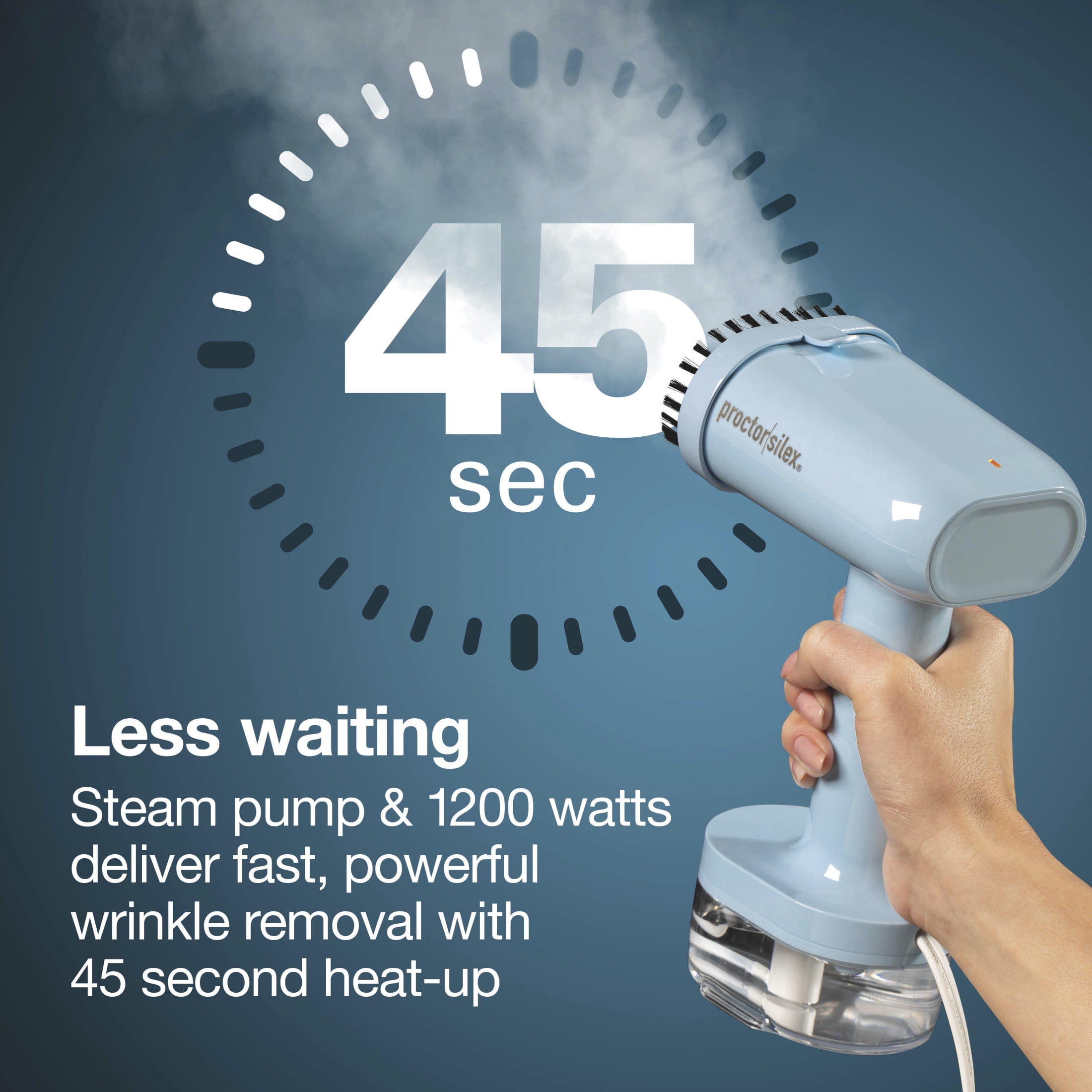 Proctor Silex 2-in-1 Handheld Garment Steamer and Iron for Clothes with Removable Water Reservoir