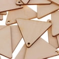 thumbnail image 3 of Triangle Shape Unfinished Wood Pieces with Hole Craft 25 Pieces 50mm, 3 of 8
