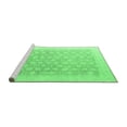 thumbnail image 2 of Ahgly Company Machine Washable Indoor Round Oriental Emerald Green Modern Area Rugs, 8' Round, 2 of 4