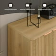 thumbnail image 5 of 70" Large Buffet Sideboard Cabinet, Fluted Sideboard Buffet Cabinet 6 Doors, Buffet Table Coffee Bar Wine Bar Storage Cabinet for Dining Room, Living Room, 5 of 8