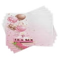 thumbnail image 1 of Ambesonne Pink Place Mats Set of 4, Strawberry Cake Balloons, Standard Size, Pink Tan Cream, 1 of 6