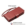 thumbnail image 6 of Takfox iPhone 12 Case, iPhone 12 Pro Case Cover 9 Card Holder PU Leather Kickstand Wrist Strap Protective Wallet Case for Women Apple iPhone 12/12 Pro 6.1 inch (2020), Wine Red, 6 of 6