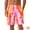 Pink Yellow, variant on DARING DIVA Men's Tie-dyed Pattern Drawstring Elastic Waist Board Shorts 30 Blue White