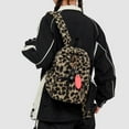 thumbnail image 2 of Fuzzy Cheetah Cute Backpack, Y2k Purse Fleece Chic Bookbag Trendy Aesthetic Coquette Daypack 90s Purse, 2 of 4