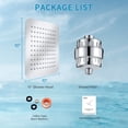 thumbnail image 5 of VXV 10" Filtered Rainfall Shower Head, 20 Stages Shower Filter, High Pressure Filtered Shower Head for Hard Water, Powerful Shower Head with Filters, Chrome, 5 of 6