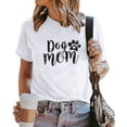 thumbnail image 5 of YOUSNH Women's T Shirt Print Cute T Shirt Cute Dog Mom Short Sleeve T Shirt Womens Tops 2024 White S, 5 of 5