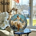 thumbnail image 3 of Dancing Ballet Woman Stained Glass Suncatcher Handmade Window Hanging Colored Glass Suncatcher Crafts Kits for Indoor Garden Decor Memorial Gift 16x16cm, 3 of 7