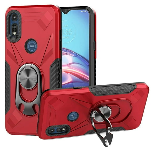 GSA Beer Opener Ring Kickstd Case for Motorola Moto E 2020 - RED