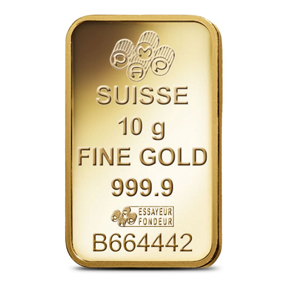 Pamp Suisse Lady Fortuna 10 Gram Gold Bar - Large Assay Card