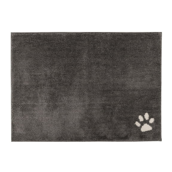 PETMAKER Dog Door Mat - Absorbent Mat for Muddy Paws and Wet Shoes (Gray)