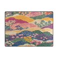 thumbnail image 5 of Yayeee Area Rugs for Living Room 6.7'x4.8' Non Slip Washable Bedroom Floor Carpet, Green Floral Wave, 5 of 5
