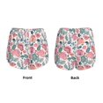 thumbnail image 5 of Lsque Flower Leaves Printed Women's Running Shorts with Liner Pockets,Elastic Quick Dry Workout Athletic Gym Yoga Shorts,Womens High Waist Shorts-Small, 5 of 9