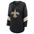 thumbnail image 2 of Women's Fanatics  Black New Orleans Saints Redzone 3/4-Sleeve T-Shirt, 2 of 3
