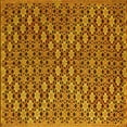 thumbnail image 1 of Ahgly Company Machine Washable Indoor Square Abstract Yellow Contemporary Area Rugs, 3' Square, 1 of 4