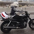 thumbnail image 1 of Universal Motorcycle Rear Top Box, Tail Trunk Boxfor Scooter Luggage Top Lock Storage Carrier Case Helmet Luggage with Universal Mounting Hardware for Scooter, 1 of 7