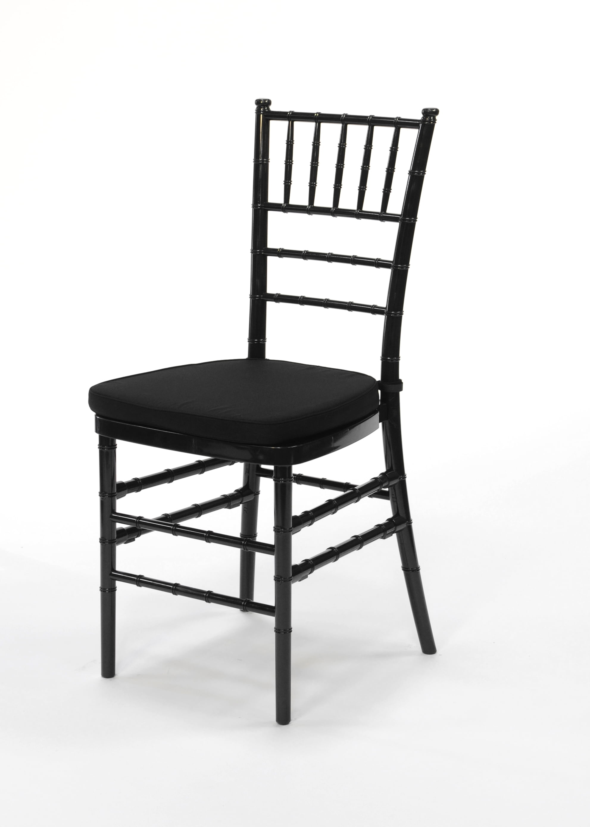 Chair - Chiavari Wood - Black/Black Cushion (4/Box)
