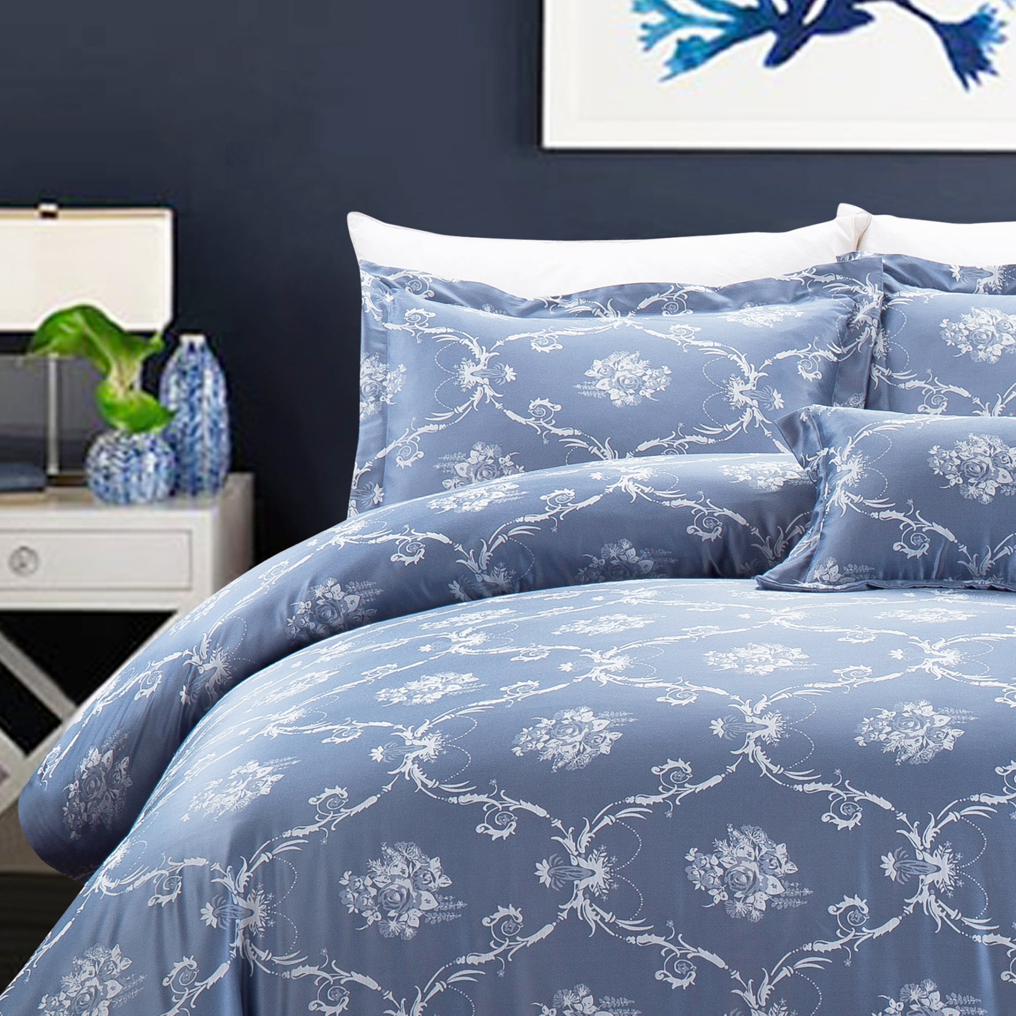 California Design Den Hotel Tuscany Duvet Cover Set Royal Blue