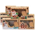 thumbnail image 1 of 12 cajas grandes de galletas navideñas con ventana, cajas de regalo navideñas, cajas de embalaje de pasteles de magdalenas de panadería kraft de grado alimenticio para regalos que ofrecen dulces para, 1 of 5