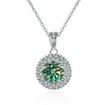 thumbnail image 6 of Moissanite Necklace for Women 1ct Round Cut D Color VVS1 Diamond Pendant Necklace for Women Sterling Silver Necklace for Women with Certificate, 6 of 9
