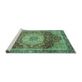 thumbnail image 2 of Ahgly Company Machine Washable Indoor Rectangle Persian Turquoise Blue Traditional Area Rugs, 2' x 3', 2 of 4
