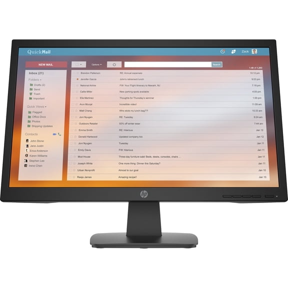 HP P22v G4 21.5" Full HD LED LCD Monitor - 16:9 - Black