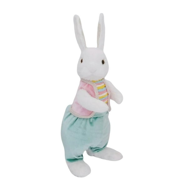 Figura decorativa de conejo de Pascua, juguete de peluche, estatua de conejo, regalo de Pascua Estilo C