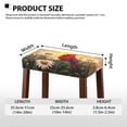 thumbnail image 6 of Xoenoiee Cardinal Daisy Print Stool Covers Rectangle, Stretch Rectangle Bar Stool Covers Elastic Vanity Stool Cover Removable Bar Chairs Cover with Elastic Bands, 2 Pack, 6 of 6