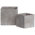 thumbnail image 1 of Pot Carré de Ciment en Finition Béton, Lot de 2, Gris, 1 of 1