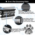 thumbnail image 2 of 3-in-1 Professional Pet Grooming Brush for Dogs & Cats – Dematting Comb, Undercoat Rake & Deshedding Tool for Long & Short Hair, Heavy Shedding & Matted Fur, 2 of 7