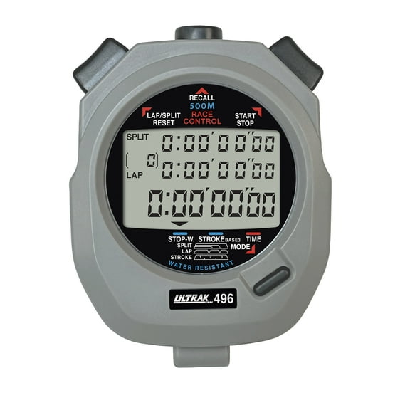 ULTRAK 496 500 Memory Stopwatch, Gray