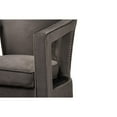 thumbnail image 7 of Baxton Studio Neville Modern Luxe and Glam Grey Velvet Fabric Upholstered and Gold Finished Metal Armchair, 7 of 7